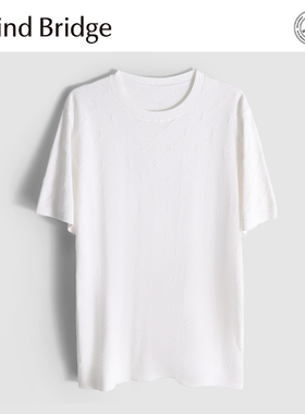 MindBridge【双股125支】基础款经典圆领丝麻棉针织短袖T恤男MA2X