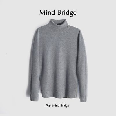 MindBridge绵羊毛高领针织衫保暖