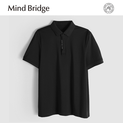 MindBridge【225克桑蚕丝】夏季凉感休闲翻领短袖T恤POLO衫男MA4L