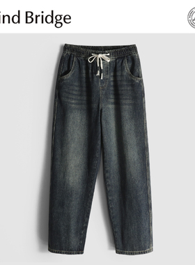 MindBridge天丝棉混纺/秋冬男士防风保暖弹力直筒休闲牛仔裤 MABK