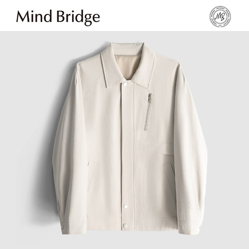 MindBridge【即将断码】春秋季男士商务休闲翻领夹克透气抗皱MA25
