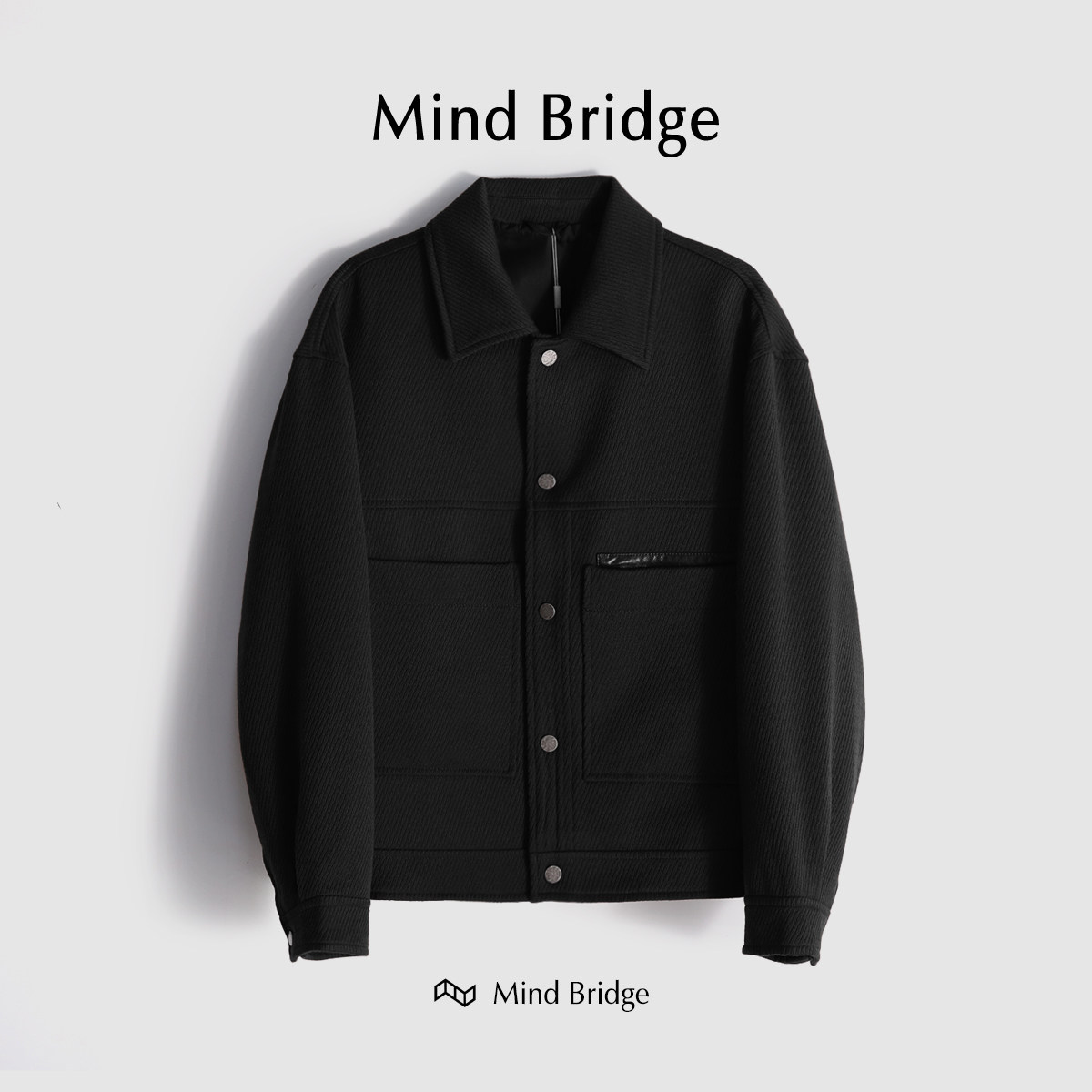 MindBridge【暖冬couple】春季羊毛防风保暖商务休闲夹克男 M4257