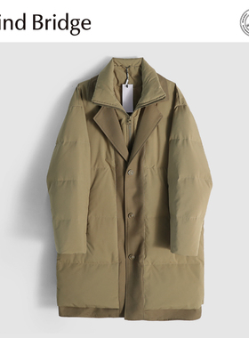 MindBridge90鸭绒/风衣版型/冬季户外防风保暖过膝长款羽绒服MA5K