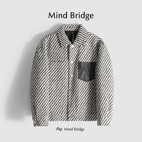 MindBridge翻领春宽松休闲潮夹克