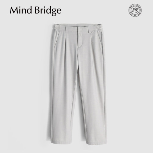 MindBridge莱赛尔天丝/苎麻混纺/直筒商务休闲西裤夏透气抗皱MB6B