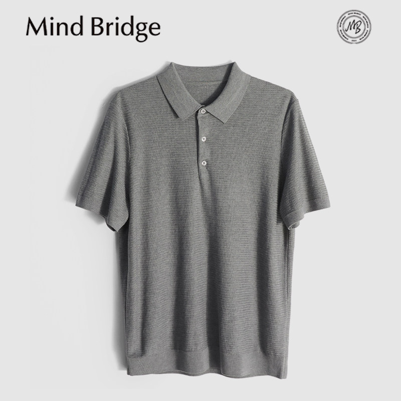 MindBridge100%莱赛尔/5色休闲短袖T恤针织POLO衫夏/随性自然MB10