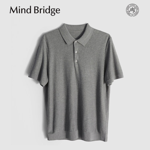 MindBridge100%莱赛尔/5色休闲短袖T恤针织POLO衫夏/随性自然MB10