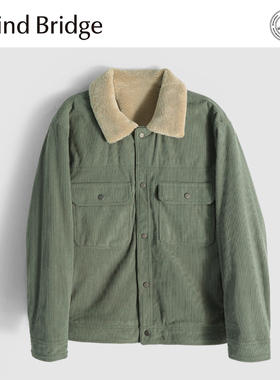 MindBridge手感绵柔/灯芯绒/冬季防风保暖复古弹力棉服夹克男MA5C