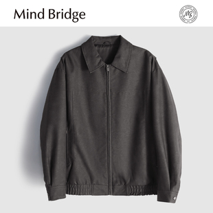 防风保暖商务休闲PU皮夹克男MA3E 春季 MindBridge 复古PU皮材质