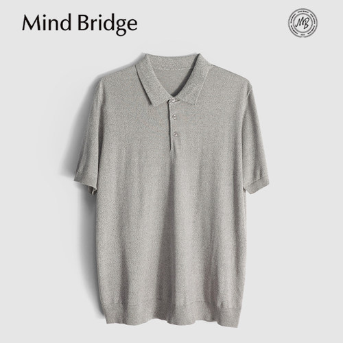 MindBridge100%莱赛尔天丝/商务休闲抗皱翻领短袖T恤POLO衫男MB2Y