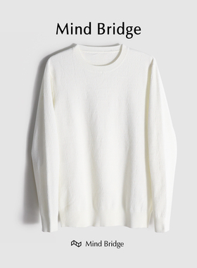 百家好/MindBridge春季绵羊毛高弹力保暖圆领打底针织衫内搭M4312