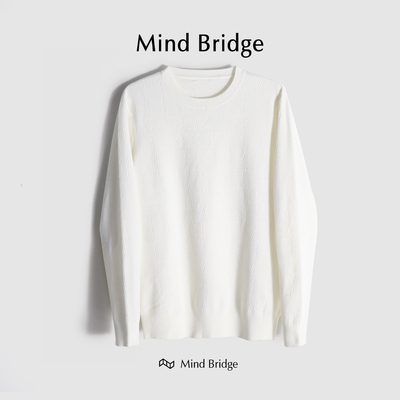 MindBridge绵羊毛圆领针织衫保暖