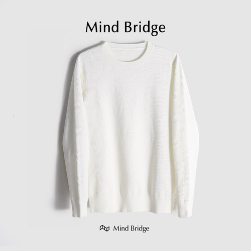 MindBridge绵羊毛圆领针织衫保暖