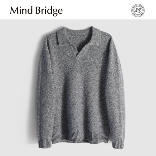MindBridge100%绵羊毛/560g26支全毛纱线/秋冬休闲保暖针织衫MA73