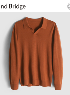 MindBridge100%绵羊毛/15.78μm/秋冬商务休闲保暖针织衫垂感MA6D