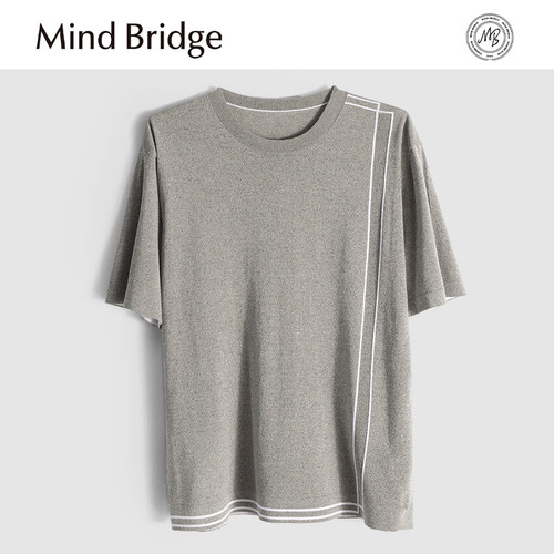 MindBridge【凉感天丝】夏季商务休闲圆领针织短袖T恤男透气 MA3W