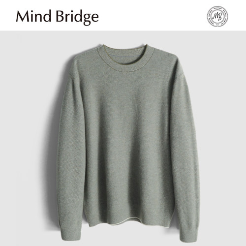 MindBridge绵羊毛/山羊绒/高克重混纺纱线秋冬休闲保暖针织衫MA6Q