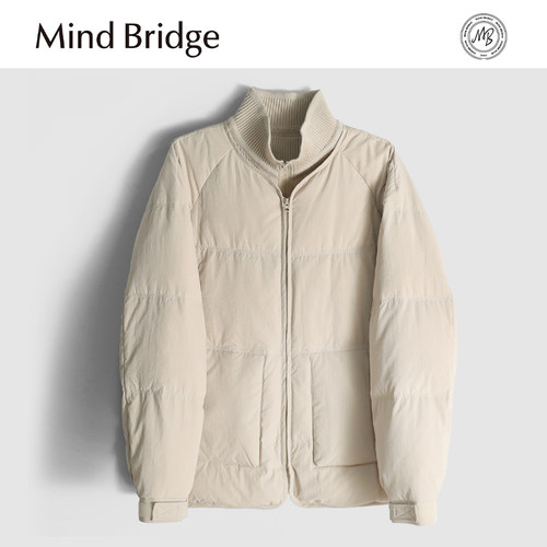MindBridge90鸭绒/防刮耐磨/冬季防风保暖休闲立领羽绒夹克男MAAD