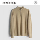 310g秋冬半高领宽松休闲保暖针织衫 MindBridge 羊绒羊毛混纺 MA6P