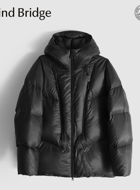 MindBridge90白鹅绒/尼龙提花/冬季加厚连帽防风保暖羽绒服男MADN