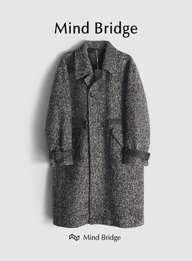 MindBridge【奢感男神】重磅羊毛呢大衣长款保暖过膝风衣冬 M4302