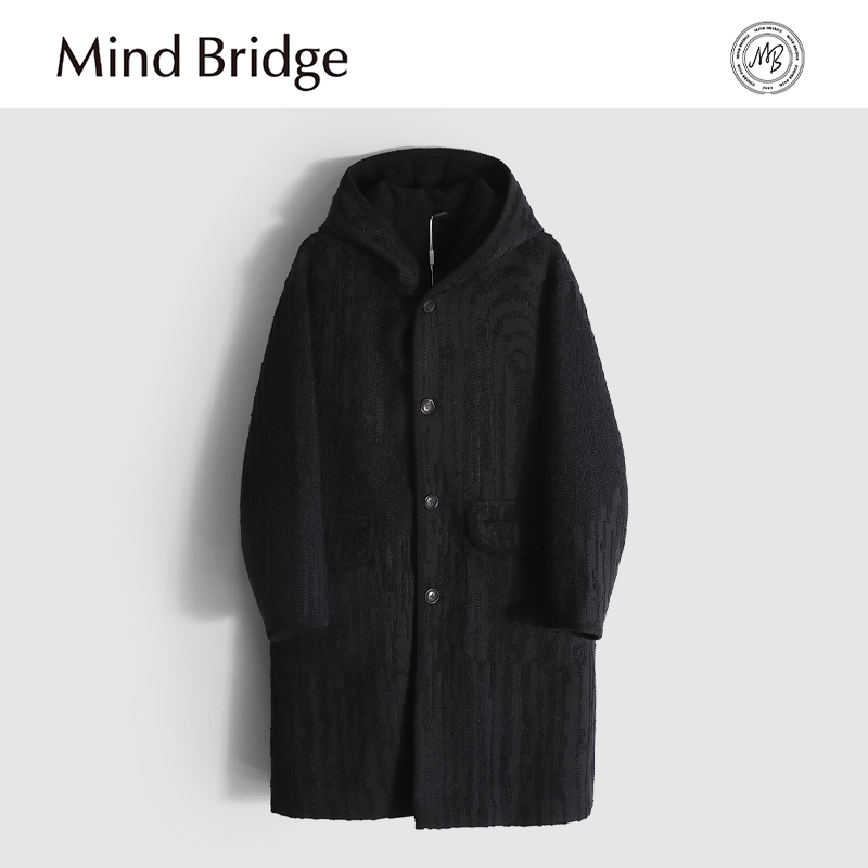 MindBridge羊毛风衣大衣防风保暖