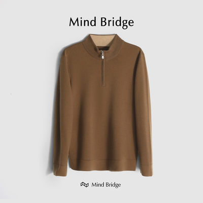 MindBridge休闲绵羊毛保暖羊毛衫