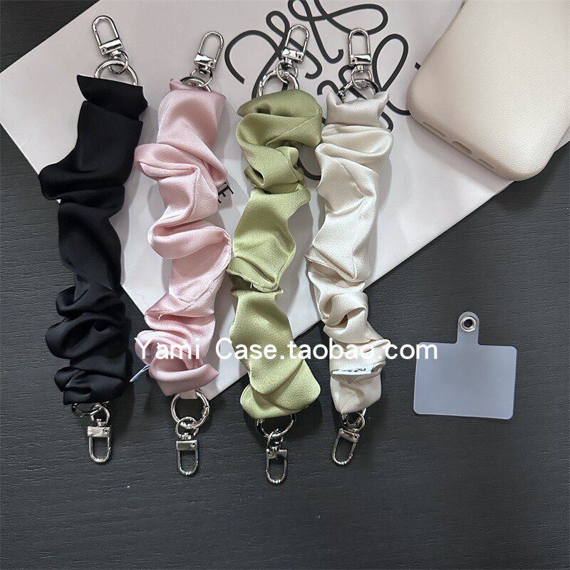 手机挂链短款手提气质百搭轻奢丝巾手腕链包包CCD小蜜蜂通用插片