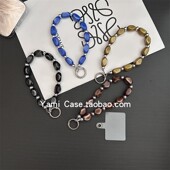 手机挂链短款 高级感串珠包挂户外百搭通用夹片 小众不规则简约个性