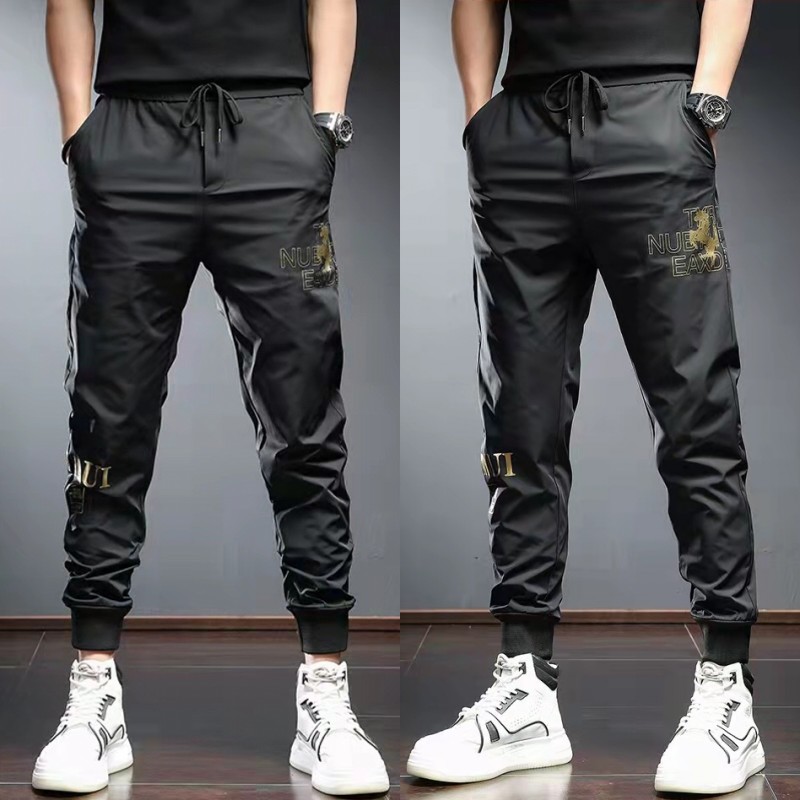 韩版修身休闲裤运动束脚九分裤