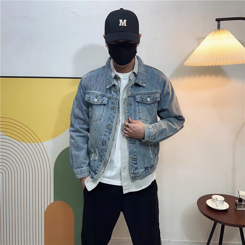 高级感炸街上衣修身痞帅男装夹克