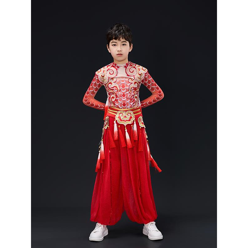儿童打鼓服装舞龙狮男女学