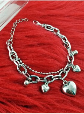 网红同款双层情侣饰品爱心手链