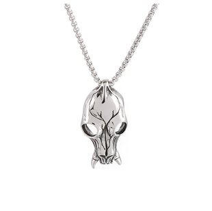 欧美夸张暗黑鬼怪项链 复古做旧潮流朋克风男款骷髅头骨吊坠