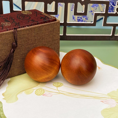 面部普拉提运动球太行老树龄崖柏木球实心圆球健身球手球手玩手球