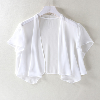 轻薄夏纯色长裙外搭桑蚕丝小披肩