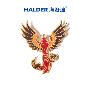 山海经火凤凰涅槃浴火重生神话传说吉祥物软珐琅徽章原创胸针饰品