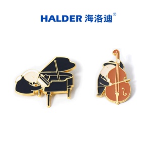 海洛迪指头人交响乐团钢琴竖琴乐器徽章音乐演奏家礼物管弦乐胸针