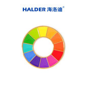 饰品胸针 小众色彩环饰品美术生老师装 海洛迪 色环调色盘画笔徽章