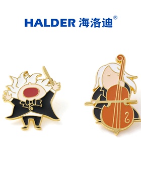 海洛迪指头人交响乐团长笛黑管大提琴乐器徽章音乐IP管弦乐演奏家