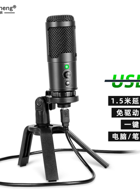 得普声A13电脑麦克风手机安卓苹果直播录音全民K歌降噪电容话筒