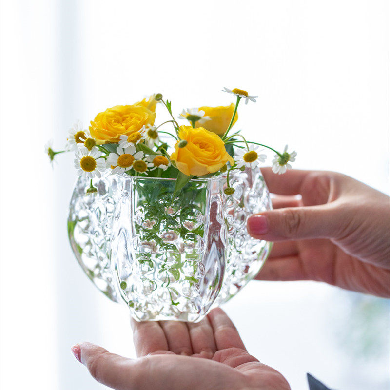厚实透明日式手工玻璃烛台烛光晚餐桌面摆件小花瓶绿植鲜花,鲜花速递/花卉仿真/绿植园艺,花瓶,淘宝优惠券,粉丝福利购,淘宝优惠卷