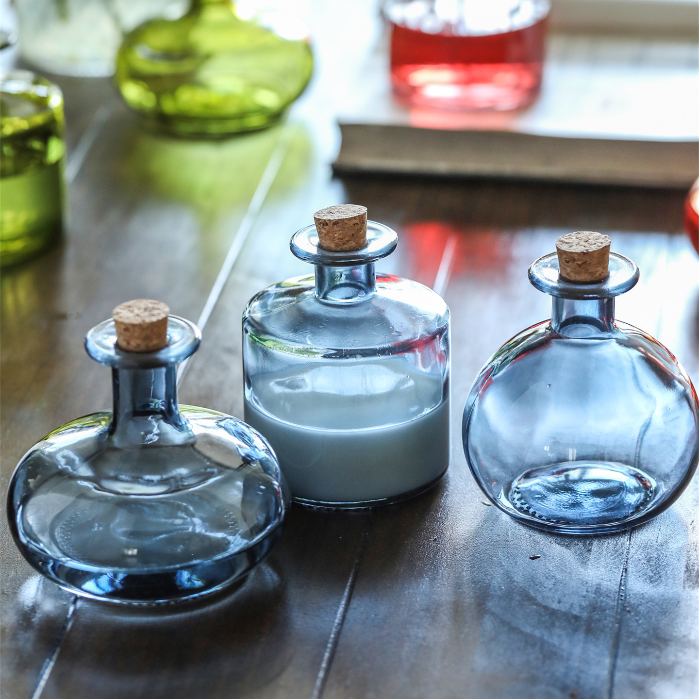 日式简约玻璃酒瓶迷你装饰咖啡