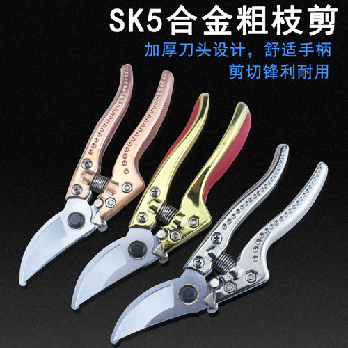 SK5粗枝剪果树弹簧花剪园艺剪刀