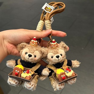 日本xdkxt烘焙师小熊钥匙扣包包小挂件毛绒玩偶公仔雪莉玫达菲熊