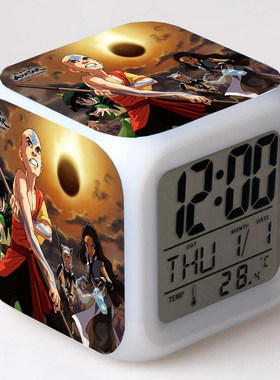 动漫 降世神通 定做七彩闹钟动漫周边电子时钟创意生日礼物小夜灯
