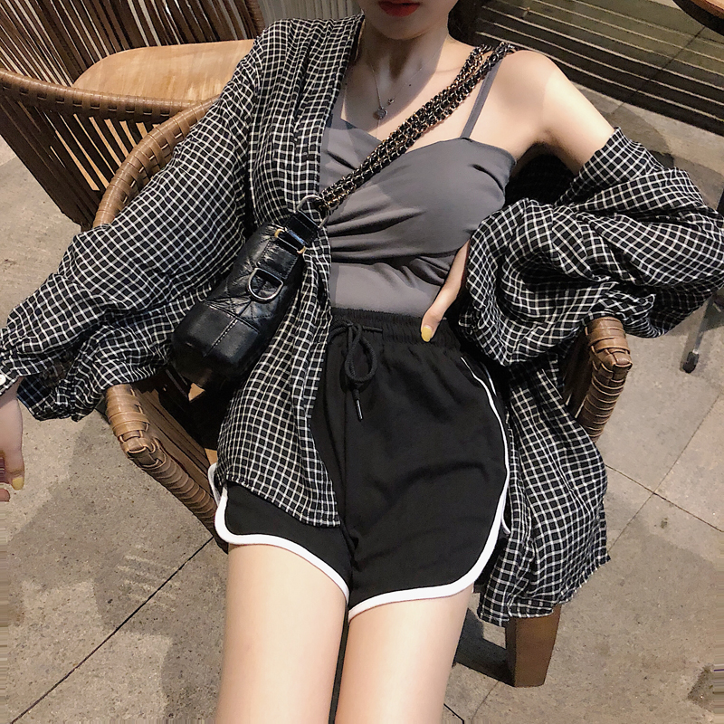 Real price! Plaid Shirt spring and autumn 2021 new loose Hong Kong style retro long sleeve shirt coat
