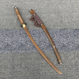 太刀古风道具带鞘居合道剑道木刀剑拔刀剑花梨实木摆设收藏不开刃