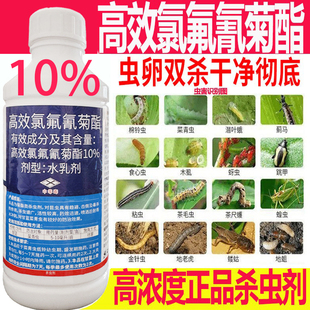 10%高效氯氟氰菊酯农药杀虫剂果树蔬菜蚜虫菜青虫食心虫功夫菊酯