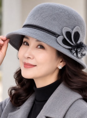 女式英伦风时尚优雅礼帽 女款休闲盆帽
